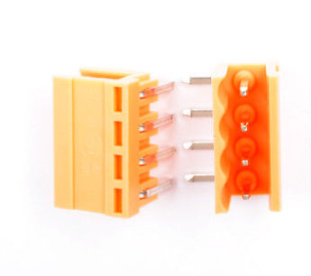 RD HT3.96R 3.96 pitch 300V 10A plug in terminal type male pin type orange color