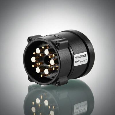 High Voltage 1000V Servo Motor Connector with Silver and Gold-Plated Pins for Wide Temperature Range -40℃ to +105℃