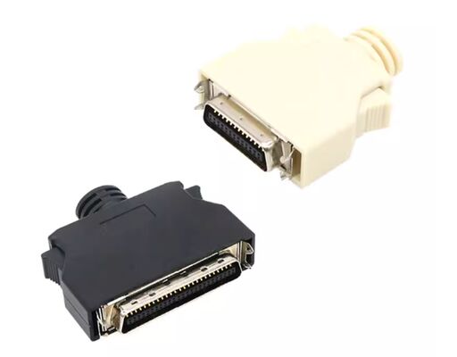 SCSI Servo Connector, Spring Terminal Solder Type, CN Slot Type, 14/20/26/36/50P, Black/Beige