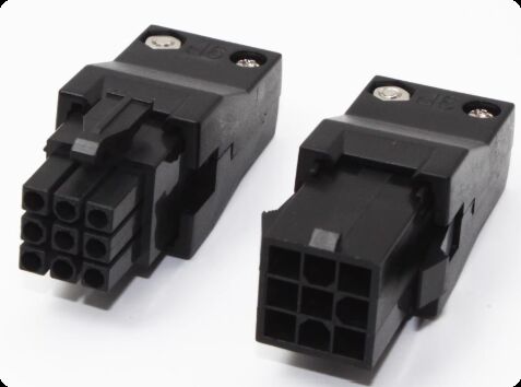 Delta Servo Motor Encoder Connector with Crimp/Solder Termination for 18-24 AWG Wires and Wide -40℃ to +105℃ Temperature Range