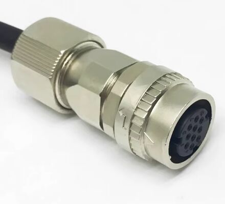 Yaskawa Servo Motor Encoder Cable with 1000V Voltage Rating Silver Gold Plated Contacts for Panel or Cable Mount