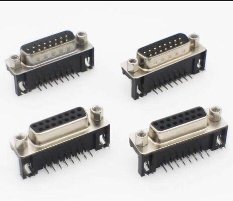 DR9/15/25/37 DB male/female, solder PCB mount, 90-degree bent pin, serial VGA connector