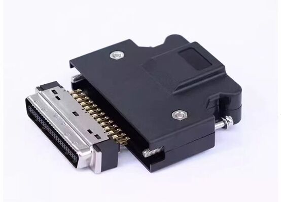 SCSI-50P Plug Servo Connector MDR14-50P with Silver/Gold Plated Pins for 4PIN-17PIN Configurations in Industrial Automation