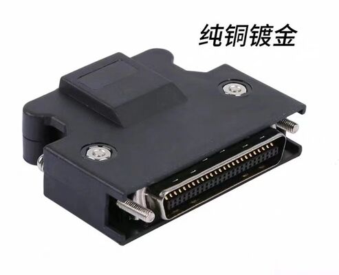 SCSI-50P Plug Servo Connector MDR14-50P with Silver/Gold Plated Pins for 4PIN-17PIN Configurations in Industrial Automation