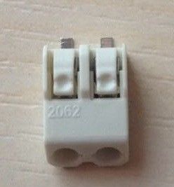 2062 2P Led Şerit Işık Konnektörleri Bakır TIN Kaplama Beyaz Renk